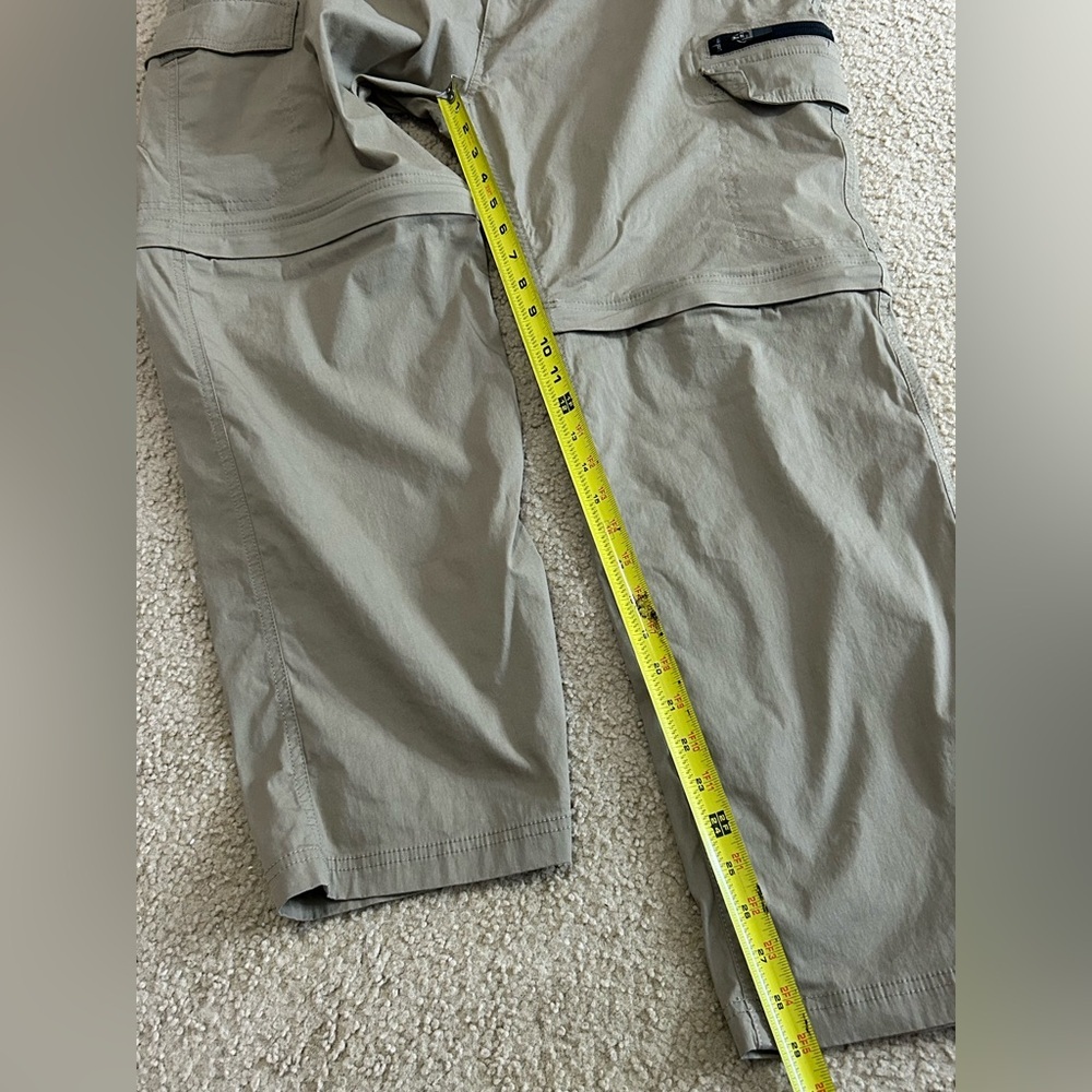 BC Clothing Co Convertible Pants Men XL x 30 Tan Cargo Hiking Stretch Zip Off - Picture 4 of 7